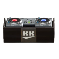 DJブースのおなじみのロゴの画像