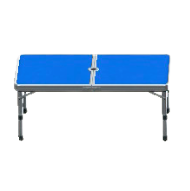 アウトドアテーブルのブルー(テーブル)の画像