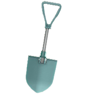 アウトドアなスコップのライトブルーの画像