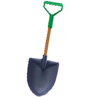 スコップのグリーンの画像