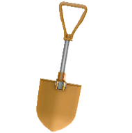 アウトドアなスコップのオレンジの画像