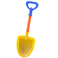 カラフルなスコップのイエローの画像