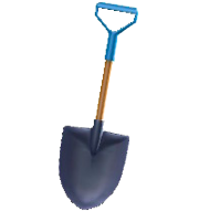 スコップのブルーの画像