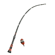 アウトドアなつりざおのレッドの画像