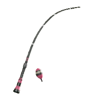 アウトドアなつりざおのピンクの画像