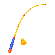 カラフルなつりざおのイエローの画像