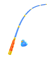 カラフルなつりざおのライトブルーの画像