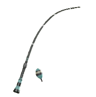 アウトドアなつりざおのライトブルーの画像