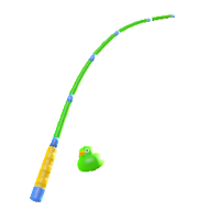 カラフルなつりざおのグリーンの画像