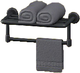 タオルラックのブラックの画像