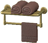 タオルラックのゴールドの画像