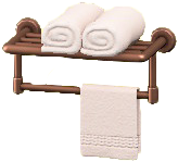 タオルラックのブロンズの画像