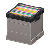 レコードボックスのグレーの画像