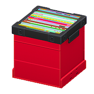 レコードボックスのレッドの画像