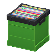 レコードボックスのグリーンの画像