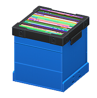 レコードボックスのブルーの画像