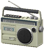 ラジカセのホワイトの画像