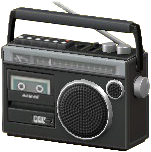 ラジカセのブラックの画像