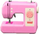 ミシンのピンクの画像