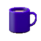マグカップのブルーの画像