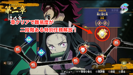 章クリアで特別任務が開放