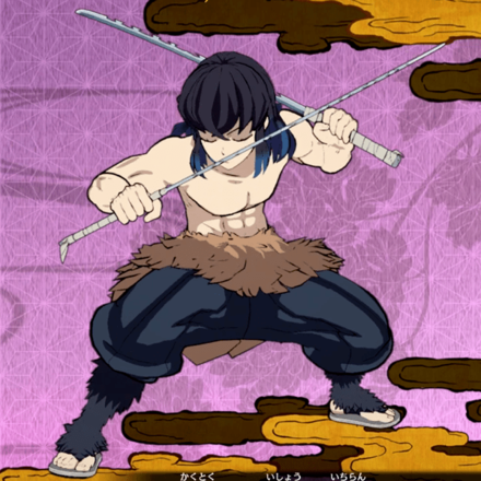 【嘴平伊之助】鬼殺隊隊服(素顔)の衣装画像