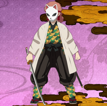 【錆兎】着物(厄除の面)の衣装画像