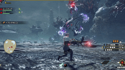 パンチ後の回転攻撃