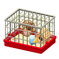 ハムスターのかごのレッドの画像