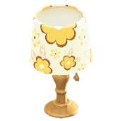 テーブルランプのイエローフラワーの画像