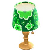 テーブルランプのグリーンフラワーの画像