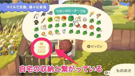 自宅の収納と繋がっている