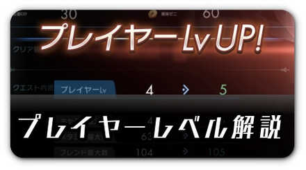 プレイヤーレベルについて