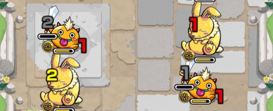 剣ザコに触れると攻撃アップ