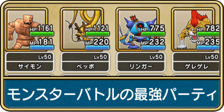 モンスターバトルの最強パーティ