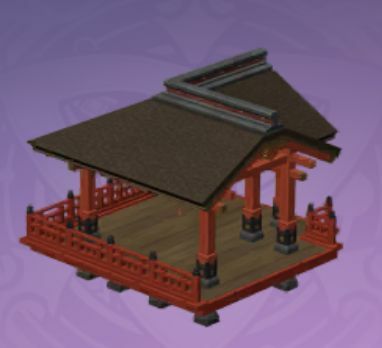 神社回廊「浅赤凝望」の画像