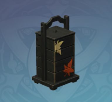 孔雀の多段木箱の画像