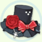 フリルのミニハットの画像