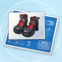 ヒールパンプスの設計図画像