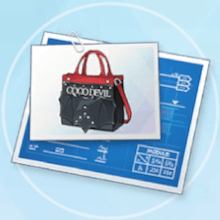 デビルウイングのトートバッグの設計図画像