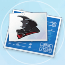 コウモリのヘアピンの設計図画像