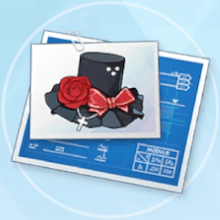 フリルのミニハットの設計図画像