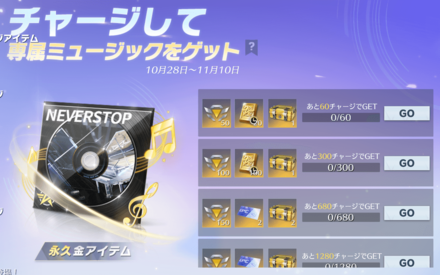 4周年累計チャージ