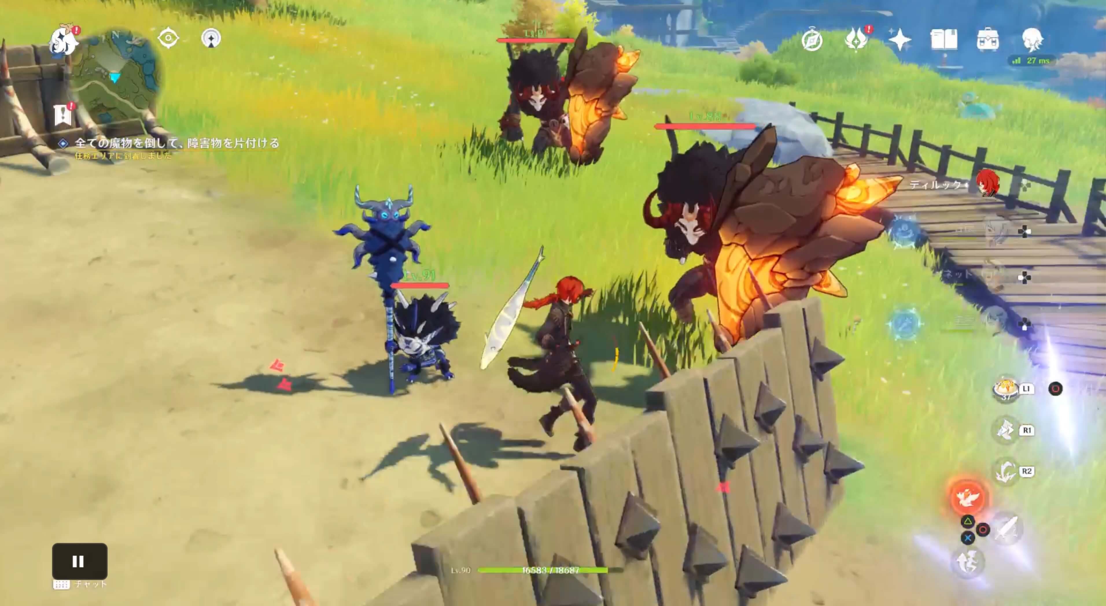 両手剣か岩元素キャラを編成するのがおすすめ