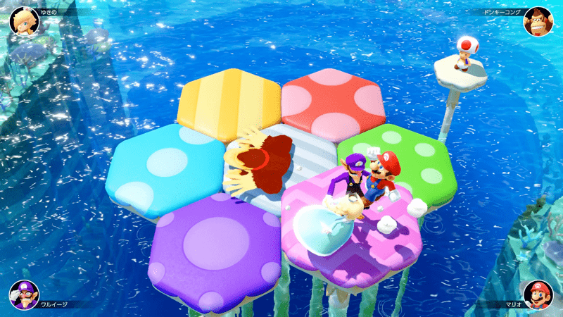 キノコに移る前にヒップドロップ