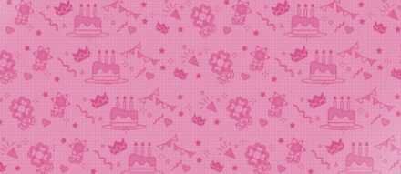 ピーチのバースデーケーキ画像