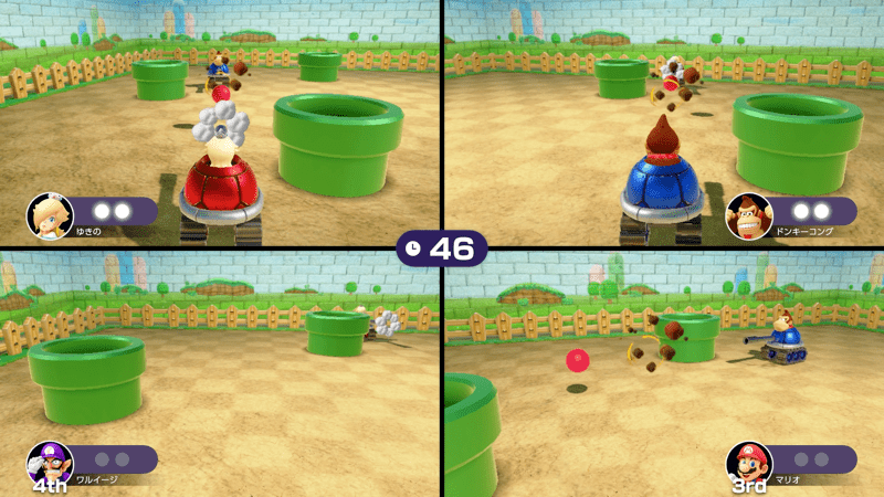 直線で対面してる時は方向固定で発射