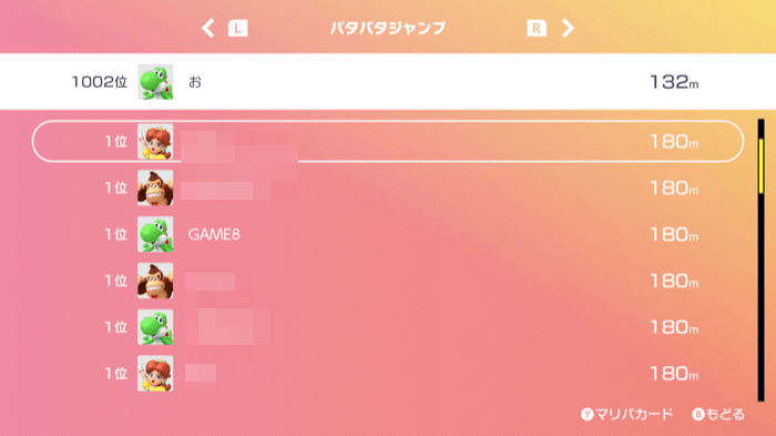 ミニゲームのハイスコアを競う