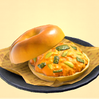 カボチャのベーグルサンド画像