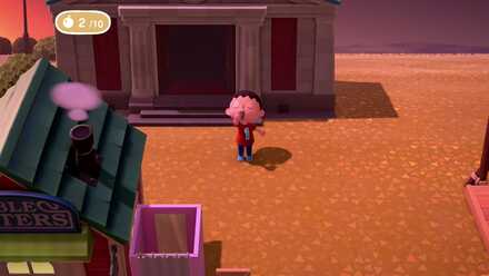 あつ森のテイクアウトコーヒーを飲む画像